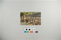 藏品(日治明信片：聚集於頭目之前的排灣族蕃人)的圖片